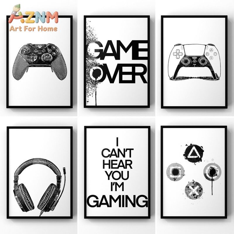 AZNM Siyah Beyaz Oyun Kanvas D - Gaming Accessories For Room incelemesi ve fiyatı